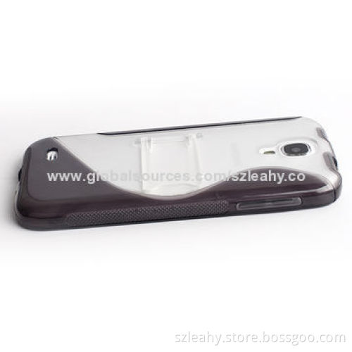 S-shaped appearance mixed case with kickstand for Samsung S4/I9500